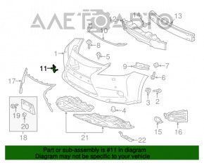 Capacul de remorcare a cârligului de tractare pentru bara de protecție față a modelului Lexus ES300h ES350 din 13-15, nou, aftermarket.