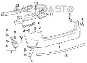 Reflector spate stânga pentru Lexus RX350 RX450h 16-19, nou, neoriginal.