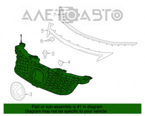 Решетка радиатора grill Lexus CT200h 11-13 дорест