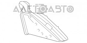 Deflectorul de aer al torpedoului central stânga Ford Escape MK3 13-19 negru