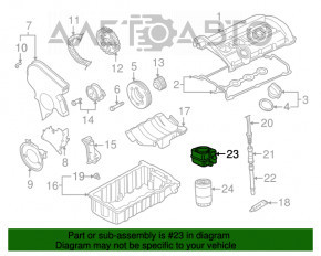 Масляный охладитель двигателя VW Jetta 11-18 USA 2.0 новый неоригинал