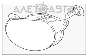 Противотуманная фара птф правая Audi Q7 4L 10-15