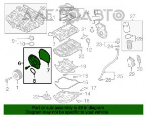 Capacul supapei de admisie pentru Audi A4 B9 17- 2.0T, nou, neoriginal.