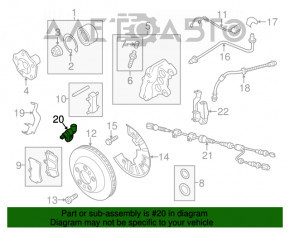 Senzor ABS dreapta față Audi Q7 4L 10-15 nou neoriginal