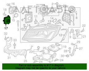 Blocul de control al farului drept Audi Q5 8R 13-17 restilizat xenon nou aftermarket.