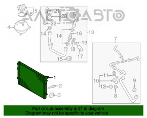 Radiator de răcire apă VW Jetta 11-13 USA 2.0T nou KOYORAD Japonia