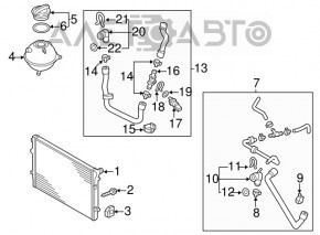 Radiator de răcire apă VW Jetta 11-13 USA 2.0T nou KOYORAD Japonia