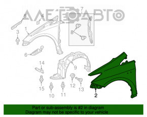 Крыло переднее левое Toyota Prius 30 10-15 новый неоригинал