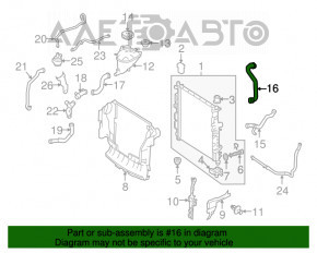 Furtunul de răcire superior Mercedes X164 GL ML 450 500 550 nou, neoriginal.