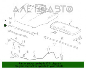 Garnitura capotei dreapta Buick Encore 17-19