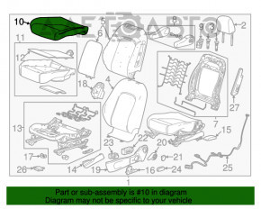 Водительское сидение Buick Encore 17-19 с airbag, черн, комбин кожа тряпка, электро, топляк, рабочее