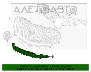 Grila inferioară a bara de protecție față pentru Buick Encore 17-19