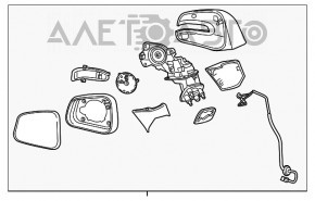 Зеркало боковое правое Buick Encore 17-19 BSM, с подогревом