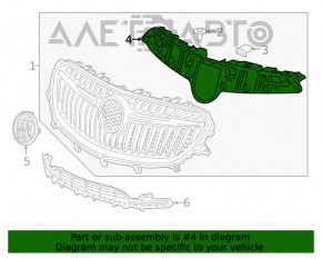 Крепление решетки радиатора grill Buick Encore 17-19