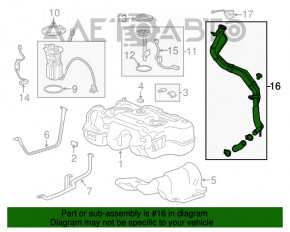 Gâtul de umplere a rezervorului de combustibil Buick Encore 18-19 fwd