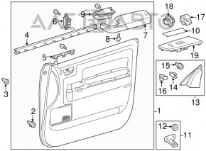 Butonul de blocare centrală din fața dreapta Toyota Sienna 11-20