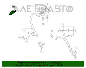 Centura de siguranță stânga pentru Audi A4 B8 08-16, neagră