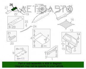 Panoul spate al raftului drept Audi A4 B8 08-16 negru