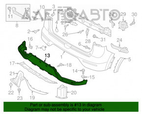 Buza bara spate Kia Niro 17-19 HEV, PHEV, structura nouă, neoriginală.