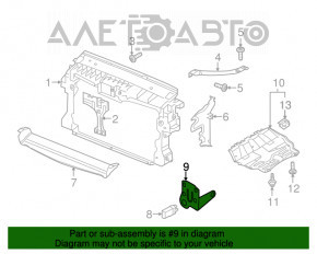 Suport senzor temperatură aer ambiant VW Tiguan 09-17 nou OEM original