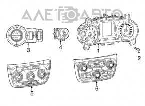 Tabloul de bord al Jeep Compass 17- ecran mic