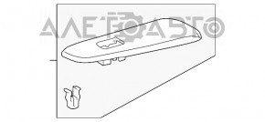 Maneta de control a geamurilor din spate, dreapta, pentru Toyota Camry v50 12-14, fabricat in SUA, culoare argintie cu maro.