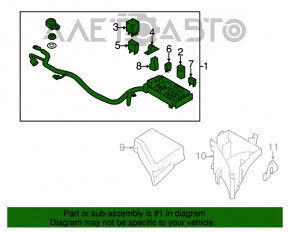 Blocul de siguranțe sub capotă pentru Subaru Forester 14-18 SJ fără carcasă