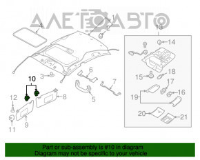 Suport pentru prinderea parasolarului soferului Subaru Legacy 15-19 gri