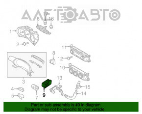 Blocul de butoane de pe panoul frontal al Mazda CX-5 17 - tip 2