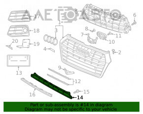 Grila inferioară a barei de protecție față Audi Q5 80A 18-20 nou aftermarket