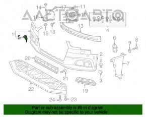 Capacul carligului de tractare pentru bara fata Audi A4 B9 17- nou, neoriginal