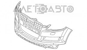 Бампер передний голый Audi Q7 4L 10-15 новый неоригинал