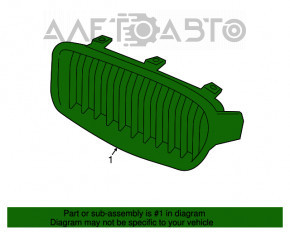 Grila radiatorului stânga BMW 3 F30 4d 12-18 nou neoriginal