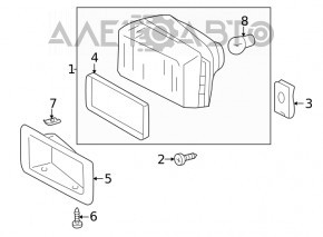 Farul de ceață dreapta PTF Mercedes X164 GL W164 ML W251 R nou neoriginal.