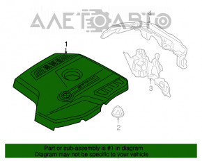 Накладка двигателя BMW 5 G30 18-20 530e hybrid
