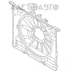 Диффузор кожух радиатора голый BMW 5 G30 18-23 530e hybrid