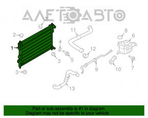 Radiator de răcire apă Ford Flex 09-19 nou TYC Taiwan