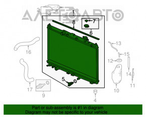 Radiator de răcire a apei pentru Honda Accord 13-17 nou TYC Taiwan