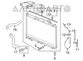 Radiator de răcire a apei pentru Honda Accord 13-17 nou TYC Taiwan