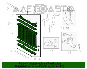 Radiator de răcire apă Lexus IS200t IS300 14-20 nou TYC Taiwan