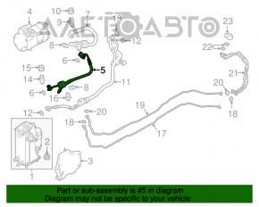 Tubul de aer condiționat condensator-compresor BMW 5 G30 18-20 530e hibrid