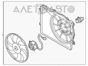 Difuzorul carcasei radiatorului asamblat Hyundai Tucson 16-20 1.6 nou TYC Taiwan