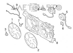 Диффузор кожух радиатора Subaru Legacy 15-19 с моторами TYC