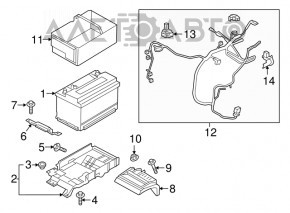 Capacul bateriei Ford Edge 15-