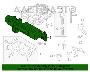 Suportul blocului ECU Ford Edge 19-