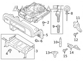 Suportul blocului ECU Ford Edge 19-