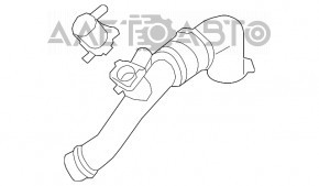 Furtunul de intercooler stânga pentru Ford Edge 19- 2.0T, al doilea, cu supapă