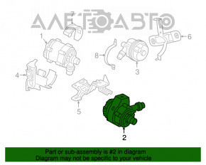 Motorul auxiliar de răcire BMW 5 G30 18- 530e hibrid