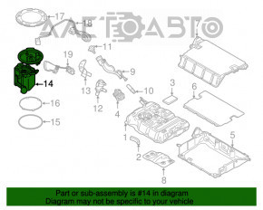 Pompă de combustibil, pompă de benzină BMW 5 G30 18- 530e hibrid