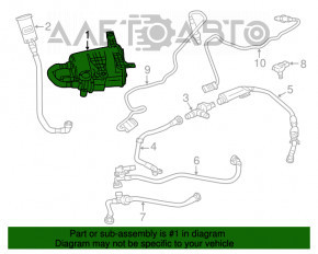 Canistra cu absorbant de carbon BMW 5 G30 18- 530e hybrid cu supapă